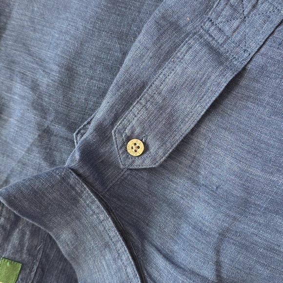 Ralph Lauren Tops - LRL Ralph Lauren Blue Button Down Linen Shirt 2x